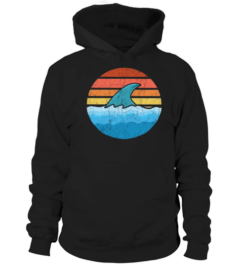 National Retro Day Vintage Old Classic Shark Hoodie Unisex