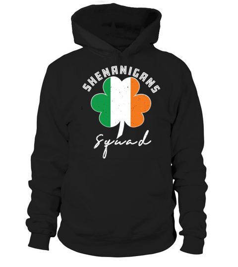 Shenanigans Squad Vintage Irish Shamrock Matching Hoodie Unisex