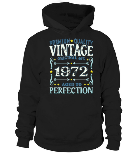 Vintage 1972 Birth Year Funny Birthday Gift Hoodie Unisex