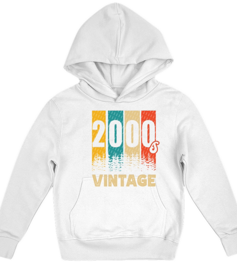 2000s Vintage Decade 2000 Era Millenium Retro Kids Hoodie