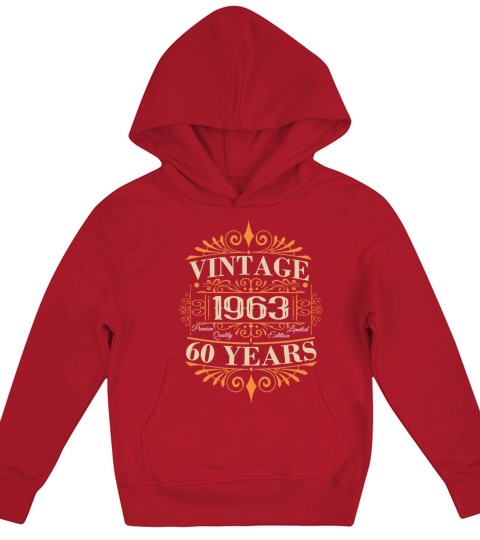 60th birthday vintage men women ornaments Kids Hoodie