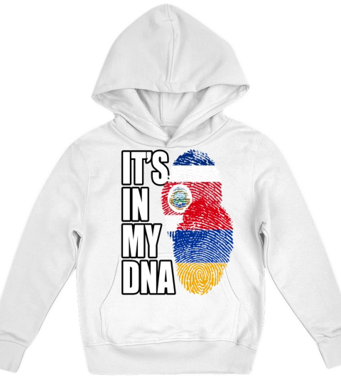 Armenian And Costa Rican Mix Heritage DNA Flag Kids Hoodie