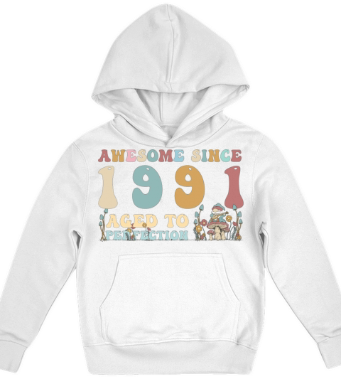 Awesome since 1991 - 32nd Birthday - 2023 Groovy Kids Hoodie