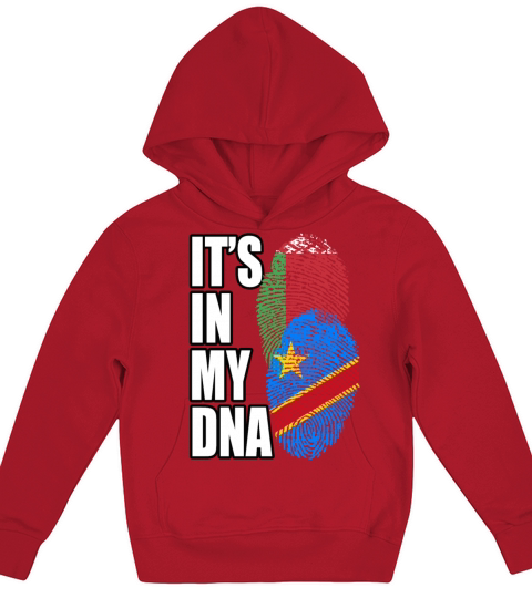 Belarusian And Congolese Mix Heritage DNA Flag Kids Hoodie