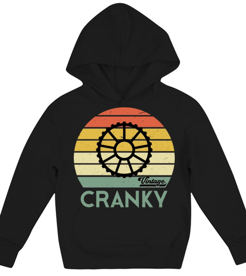 Bicycle Cranky Retro Gift For Cycling Lovers Kids Hoodie