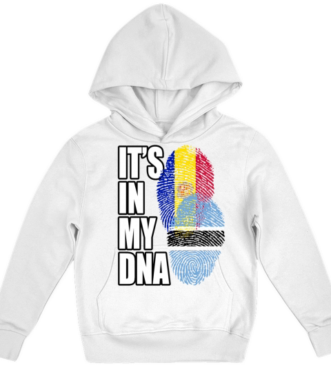 Botswana And Andorran Mix Heritage DNA Flag Kids Hoodie