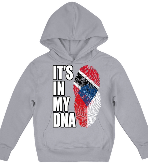 Czech And Trinidad Tobago Mix Heritage DNA Flag Kids Hoodie