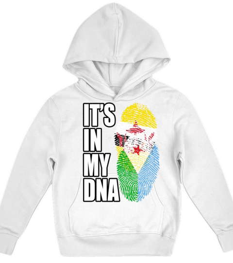 Djiboutian And Bruneian Mix Heritage DNA Flag Kids Hoodie