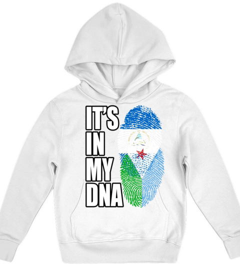 Djiboutian And Nicaraguan Mix Heritage DNA Flag Kids Hoodie