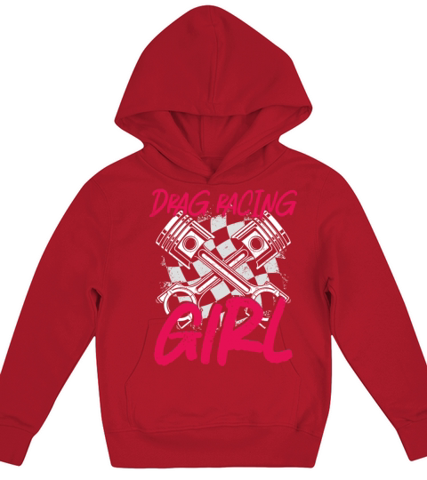 Drag Racing Race Car Girl Vintage Kids Hoodie