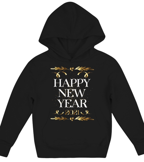 Golden Stylish Happy New Year 2021design Idea Kids Hoodie