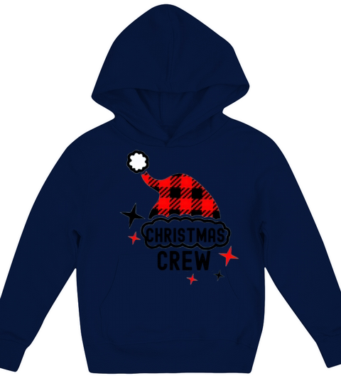 Grunge Christmas Crew Party Hat Matching Pajama Kids Hoodie