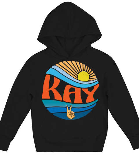 Kay Shirt Vintage Sunset Kay Groovy Tie Dye Kids Hoodie