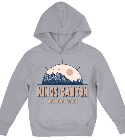 Kings Canyon National Park Vintage Hiking Kids Hoodie