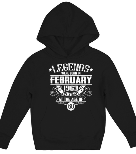 Legendary since February 1963 Legend Vintage Kids Hoodie