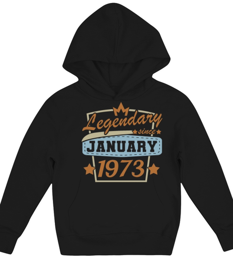 Legendary since January 1973 Retro 50th birthday Kids Hoodie