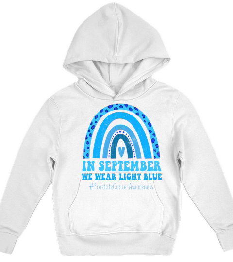 September Light Blue Prostate Cancer Awareness Kids Hoodie