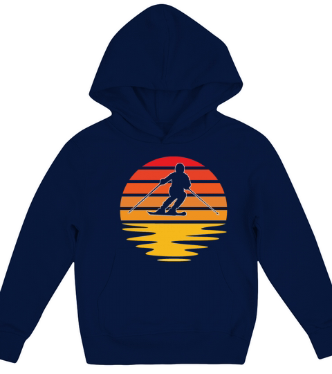 ski retro Kids Hoodie