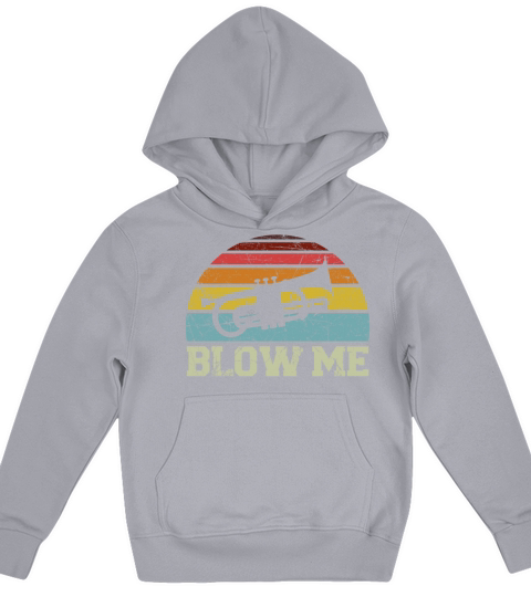 Trumpet Player Vintage Retro Blow Kids Hoodie