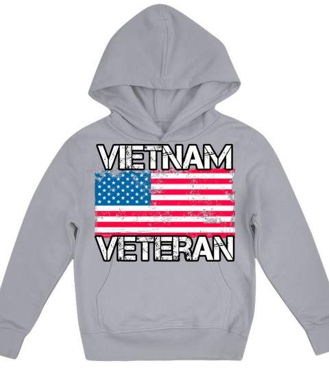 Vietnam Veteran Vintage Us Flag Military Vet Kids Hoodie