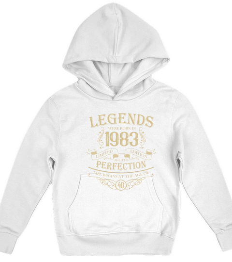 vintage 1983 birthday legend 40th birthday saying Kids Hoodie