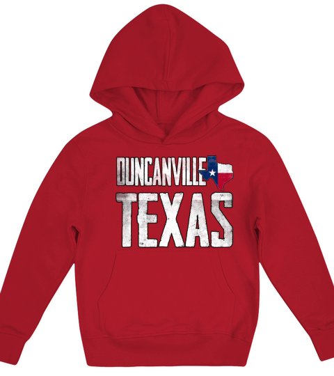 Vintage Duncanville Texas Flag Kids Hoodie