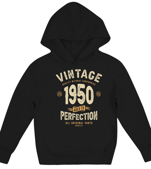 Vintage Since 1950 73rd Birthday Kids Hoodie