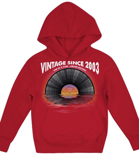 Vintage since 2003 Retro Disco Music Vintage Kids Hoodie
