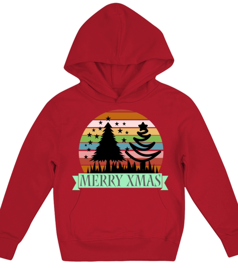 Vintage style Christmas design Kids Hoodie