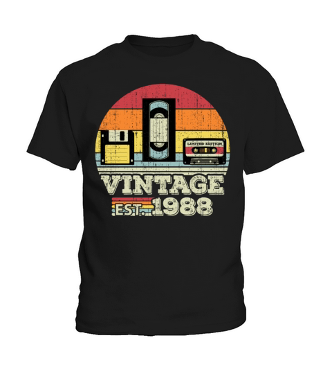 35 Year Old Vintage 1988 35th Birthday Gift Kids T-Shirt