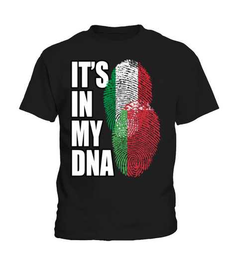 Belarusian And Italian Mix Heritage DNA Flag Kids T-Shirt