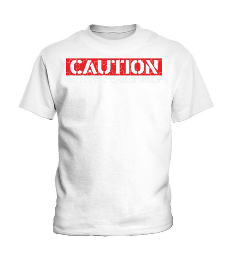 Caution Autistic Child Area Kids T-Shirt