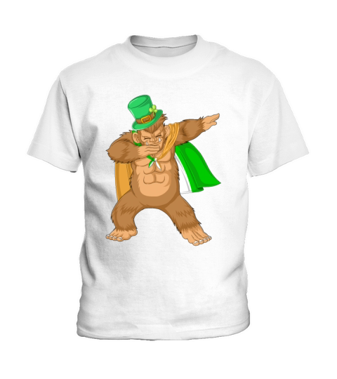 dabbing bigfoot st patricks day Kids T-Shirt
