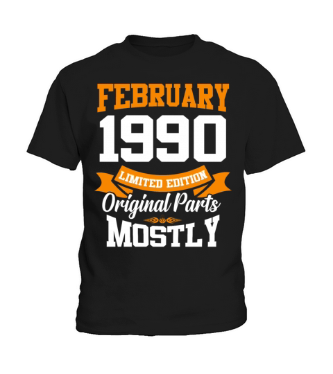February 1990 Vintage Birthday Present Kids T-Shirt