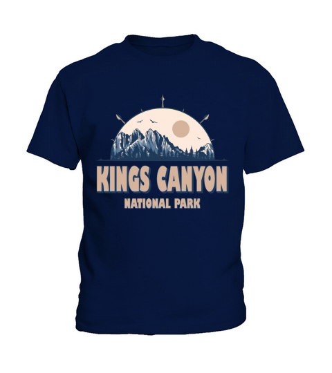 Kings Canyon National Park Vintage Hiking Kids T-Shirt