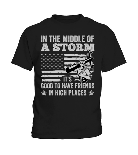 Thank A Lineman Quote Electrical Lineman Kids T-Shirt