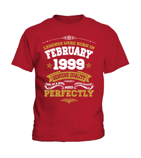 Vintage Aged To Perfection Ferbuary 1999 Kids T-Shirt