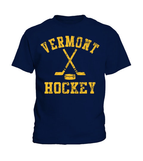 Vintage Vermont Hockey Kids T-Shirt