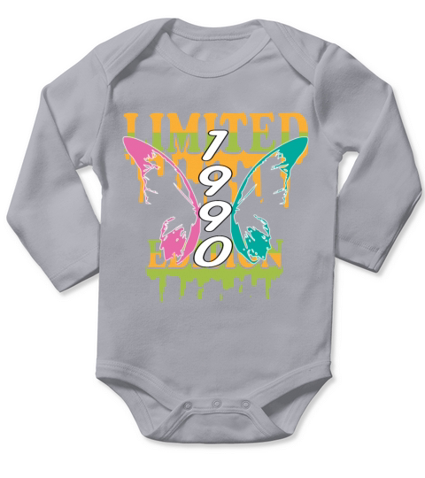 1990 Born Limited Edition Butterfly Gift Long Sleeve Baby One-Piece