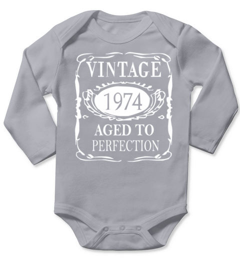 40th Birthday Vintage 1974 Long Sleeve Baby One-Piece