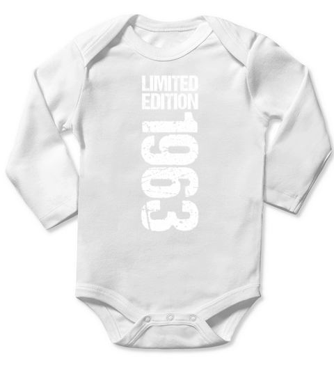 60 Years Vintage 1963 Retro 60th Birthday Long Sleeve Baby One-Piece