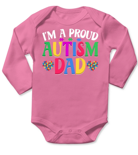 Autism Awareness Proud Autism Dad Outfit Family Ma Long Sleeve Baby One-Piece