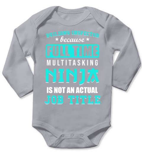 Building Inspector Saying Long Sleeve Baby One-Piece