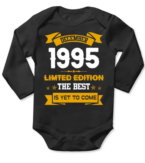 December 1995 Birthday Surprise Long Sleeve Baby One-Piece