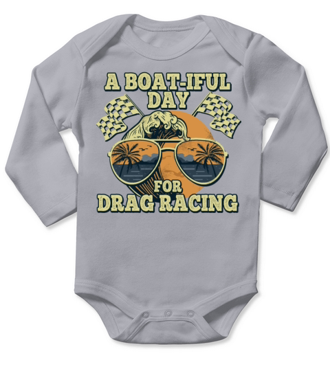 drag boat racing speedboat racing powerboats Long Sleeve Baby One-Piece