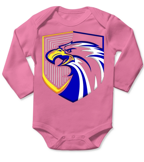 eagle eagles america vintage securitas retro USA Long Sleeve Baby One-Piece