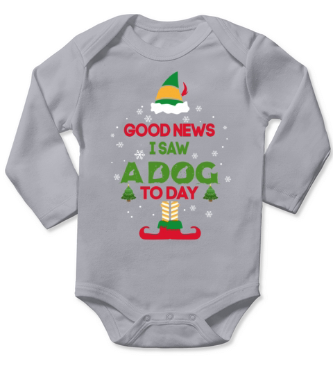Elf - Good News I Saw A Dog Today Long Sleeve Baby One-Piece