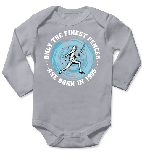 Fencers born in 1995 Birthday Vintage Long Sleeve Baby One-Piece