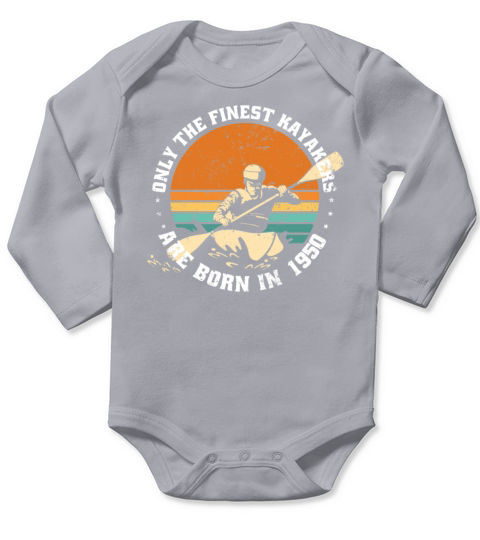 Kayak-Rafting KAYAKER Vintage 1950 Birthday Long Sleeve Baby One-Piece