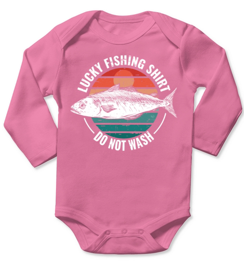 Lucky Fishing Shirt for Fish Hunter and Fisherman Long Sleeve Baby One-Piece